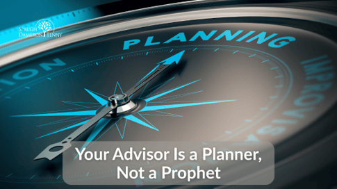 A compass pointing in the direction of planning