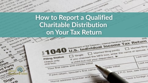 Using Form 1040 to report a QCD on your tax returns