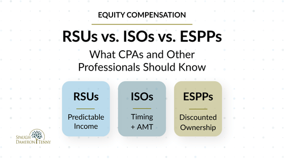 RSUs vs ISOs vs ESPPs What CPAs and Other Professionals Should Know